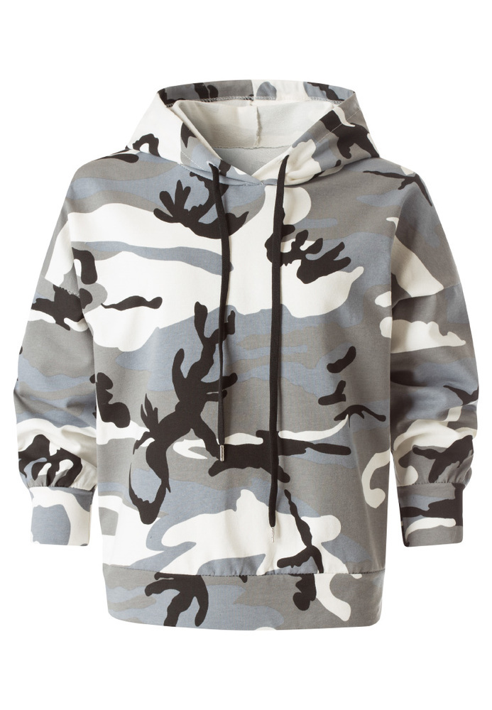 Hoodie in Camouflage-Optik