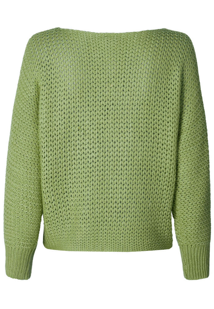 Strickpulli mit U-Boot-Ausschnitt