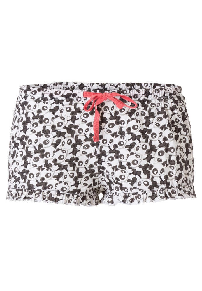 Pyjama Shorts mit Pandabären