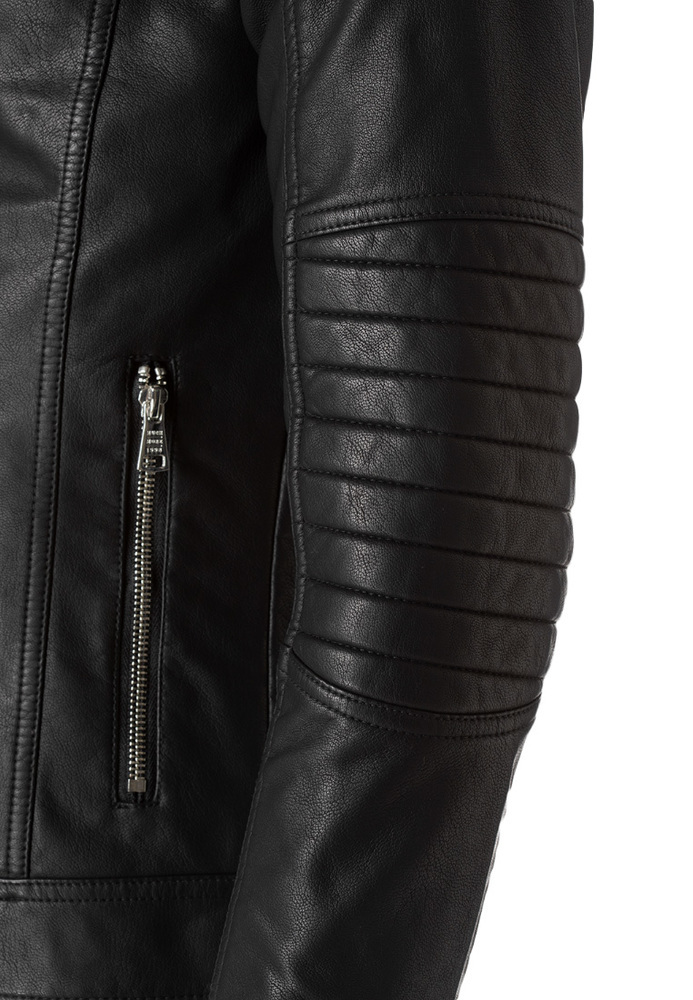 Biker-Jacke aus Lederimitat