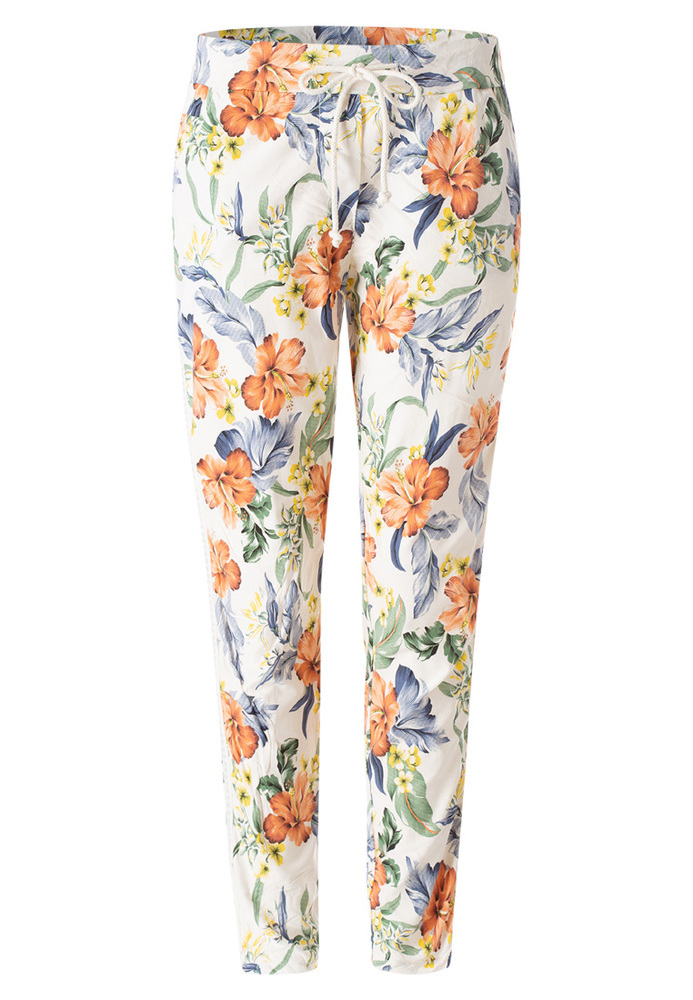 Track-Pants mit All-Over Blumen-Muster