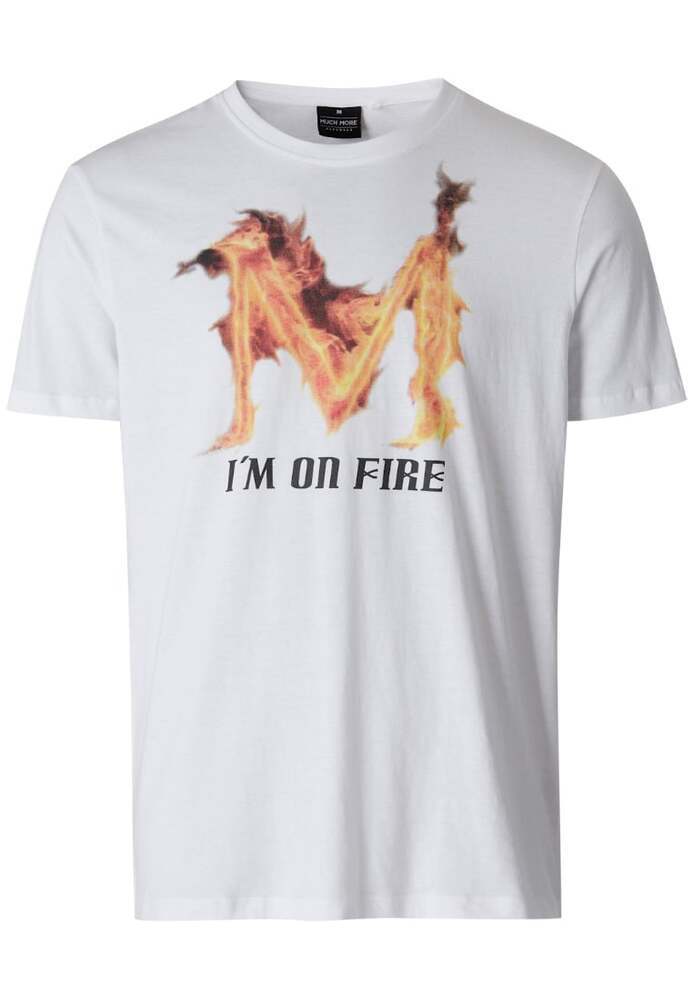 T-Shirt mit Flammen-Print