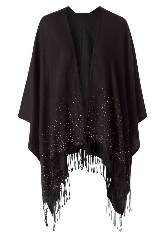 Poncho mit Glitzer