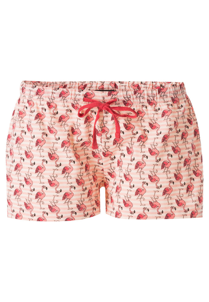 Pyjama-Hose mit All-Over Flamingo-Print