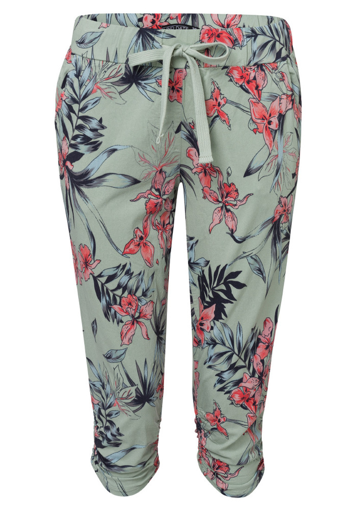 Caprihose mit All-Over Blumen-Muster