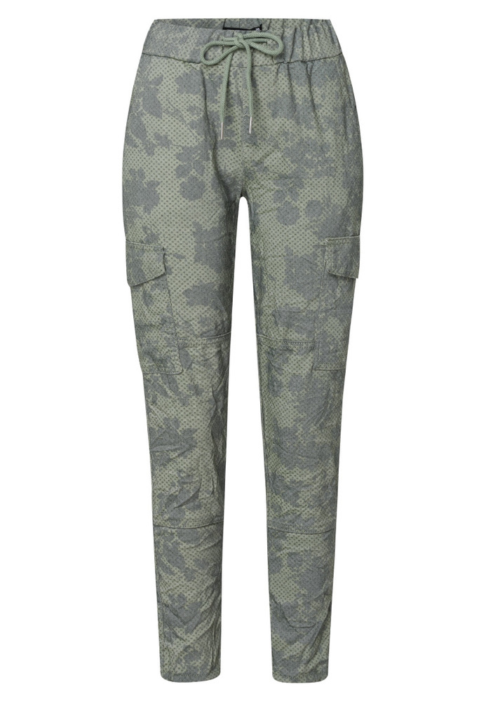 Stoffhose mit Blumen-Print