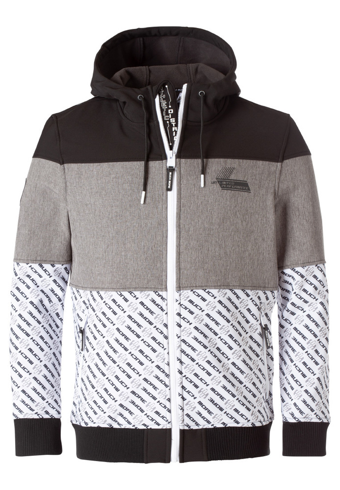 Softshell-Jacke mit Schriftzug-Print