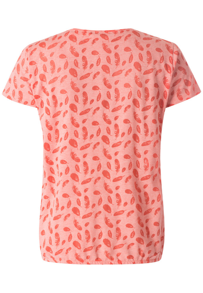 Ausbrenner-Shirt mit Feder-Print