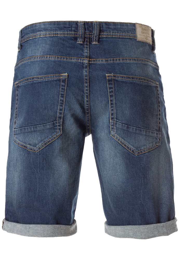 Bermuda Jeans mit Used-Effekten