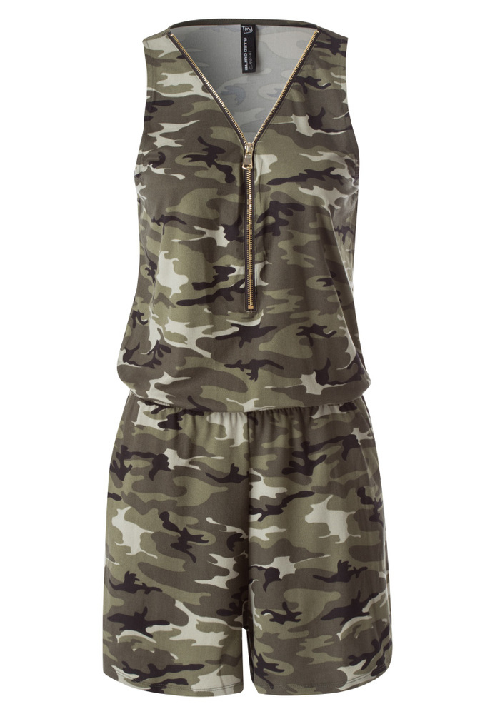 Jumpsuit in Camouflage-Optik