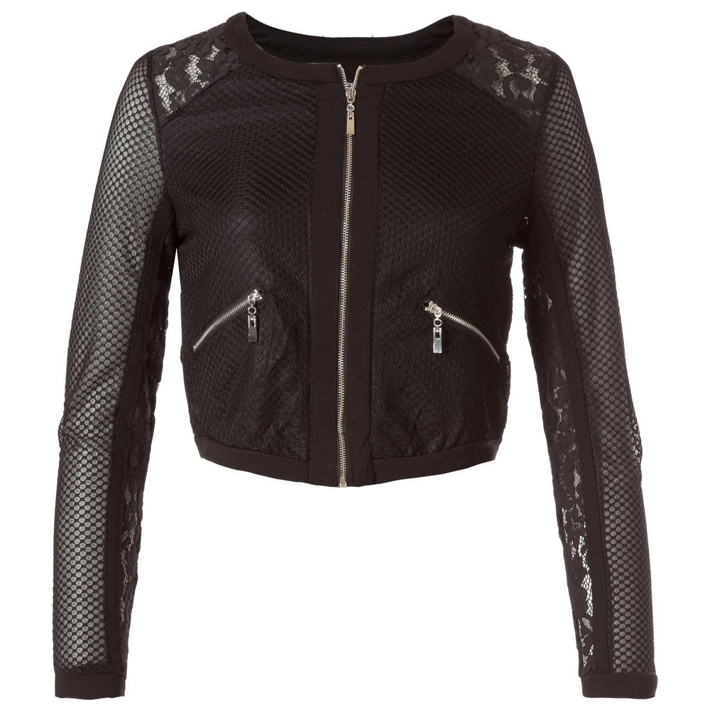 Bolero-Jacke mit Mesh