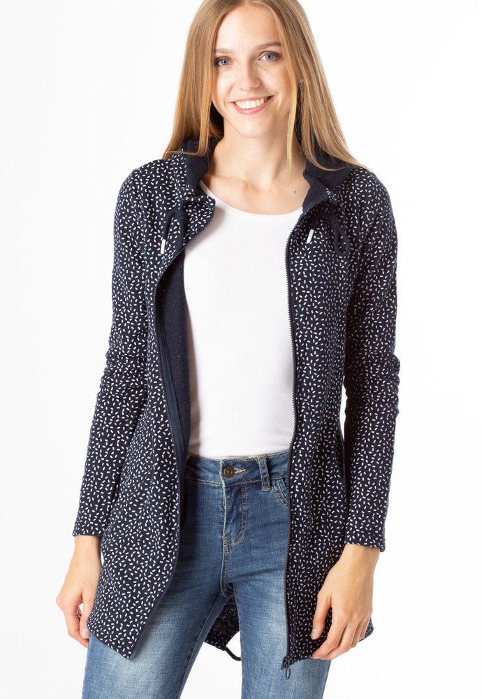 Sweatjacke mit All-Over-Print