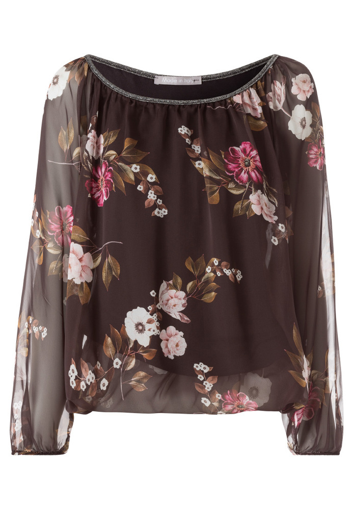 Bluse mit Blumen-Print