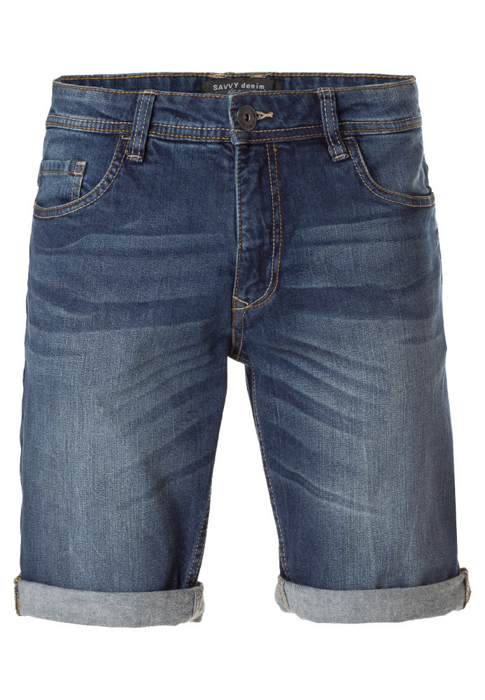 Bermuda Jeans mit Used-Effekten