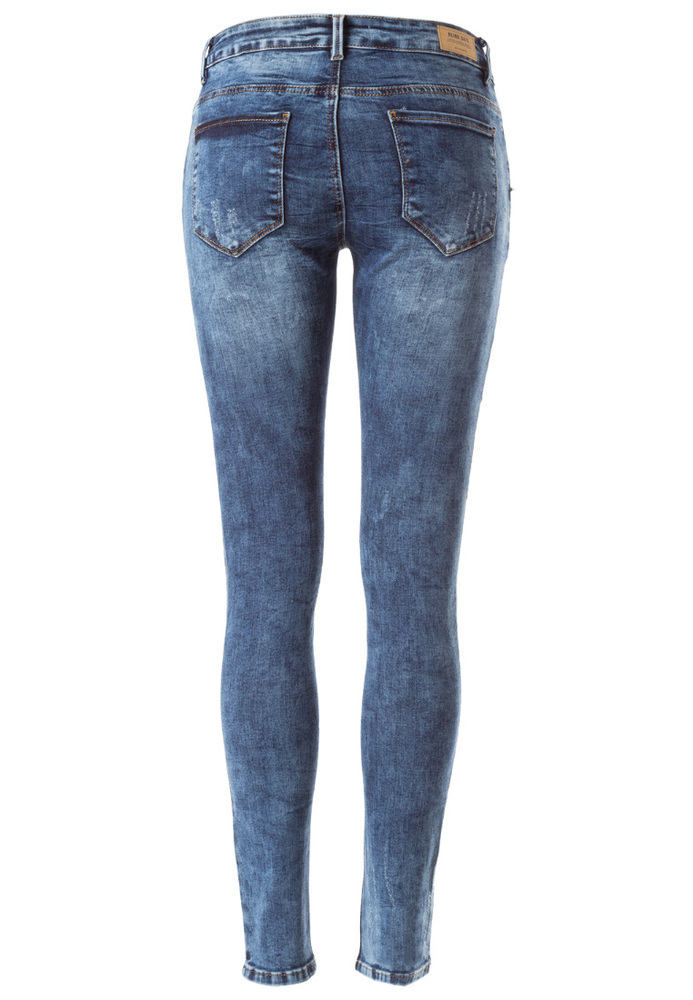 Skinny Jeans mit Glitzer und Perlen