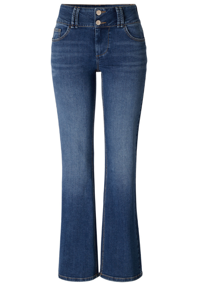 Flared-Jeans mit breitem Bund