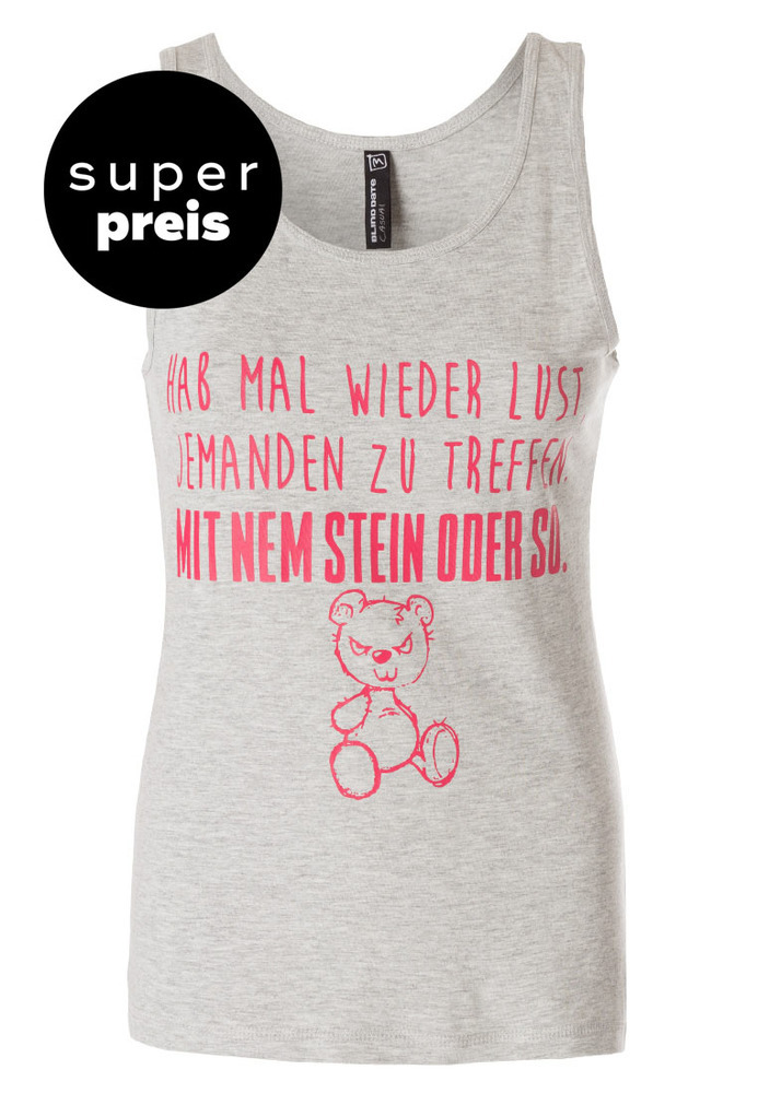 Basic Top mit Sprüche-Druck