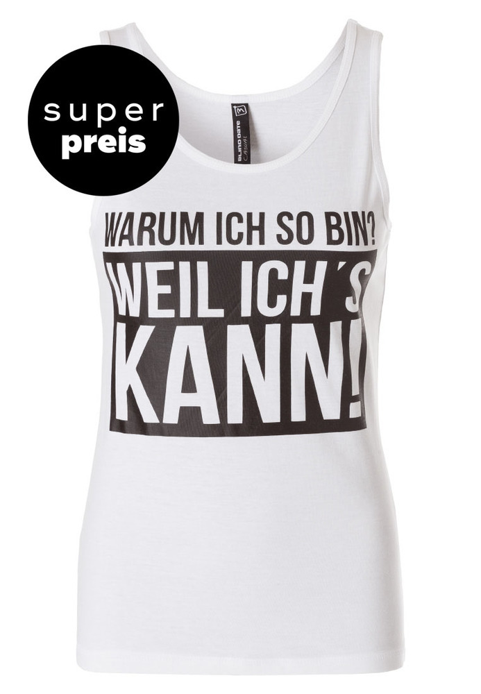 Basic Top mit Sprüche-Druck