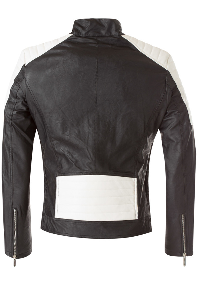 Bikerjacke aus Lederimitat