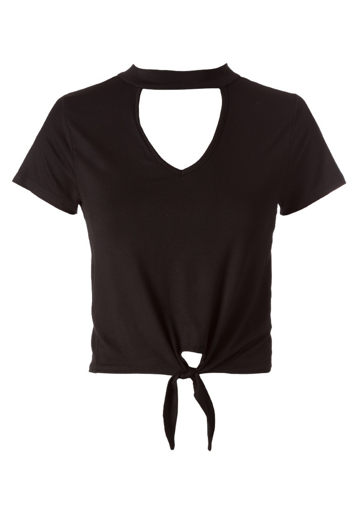 Crop Shirt mit Knoten