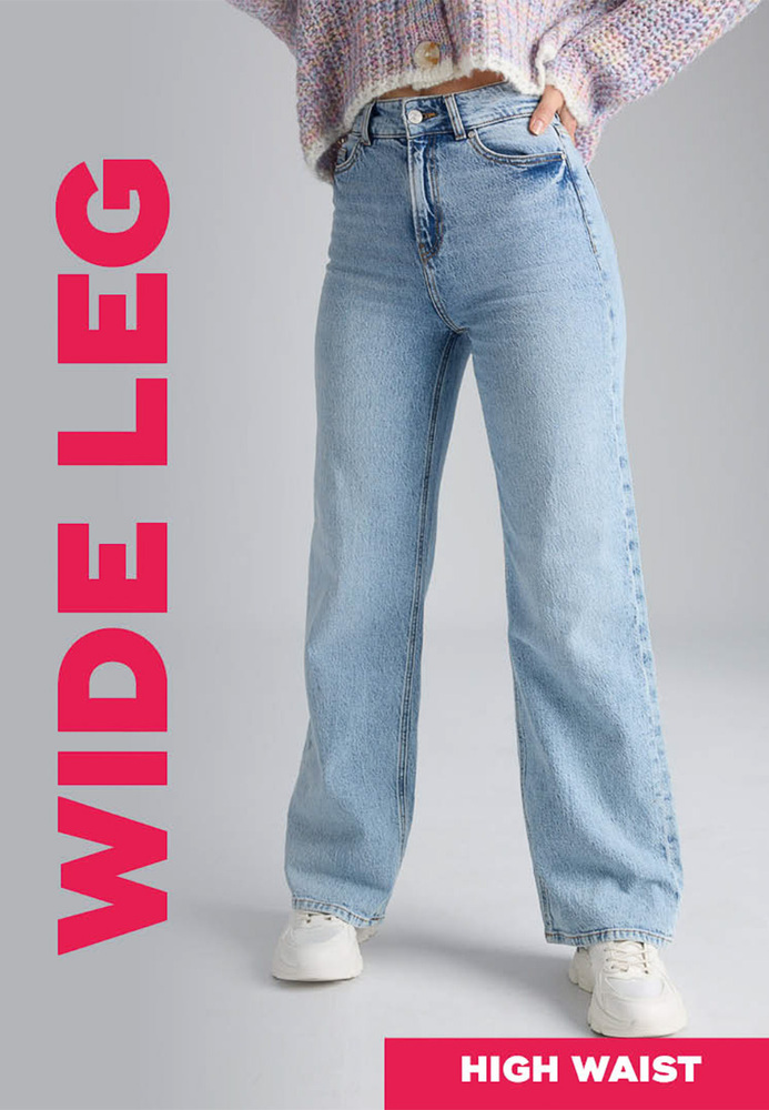 Wide Leg High Waist Jeans