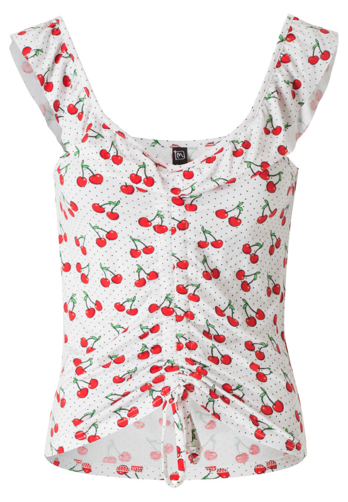 Top mit Kirsch-Print