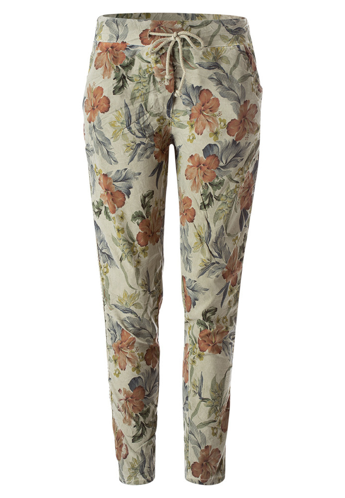 Track-Pants mit All-Over Blumen-Muster