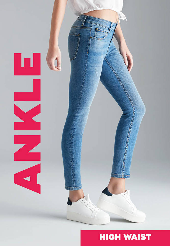 Ankle High Waist Jeans