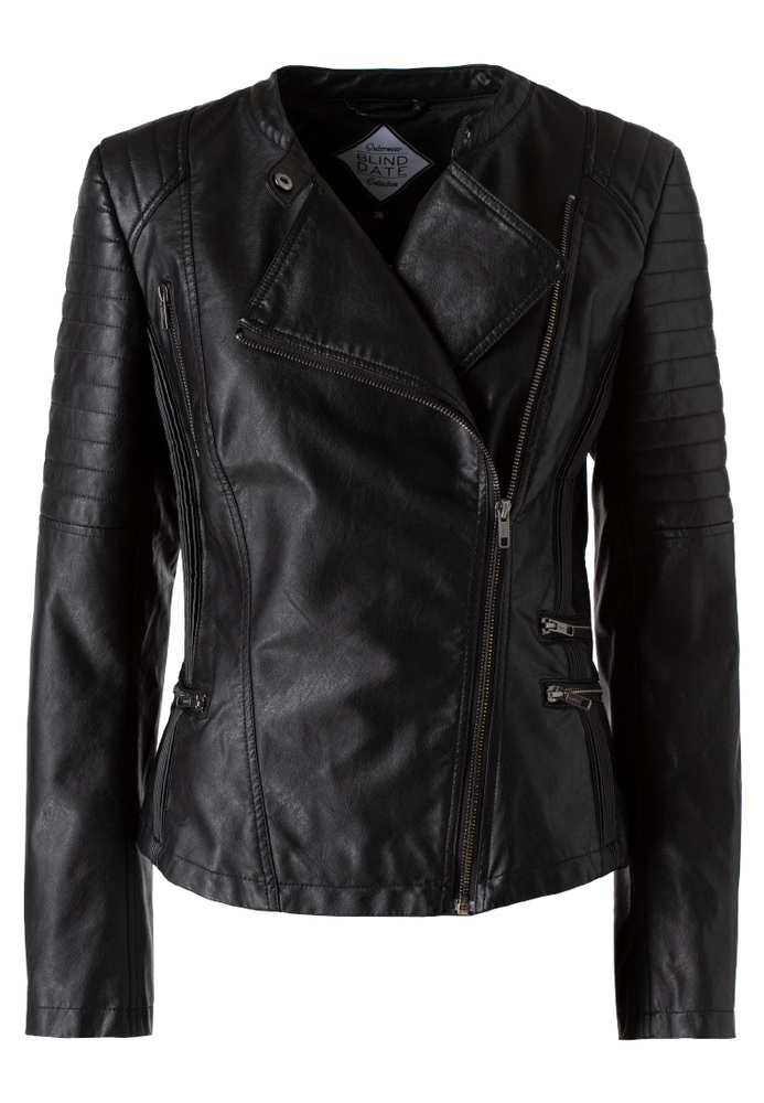 Bikerjacke aus Lederimitat