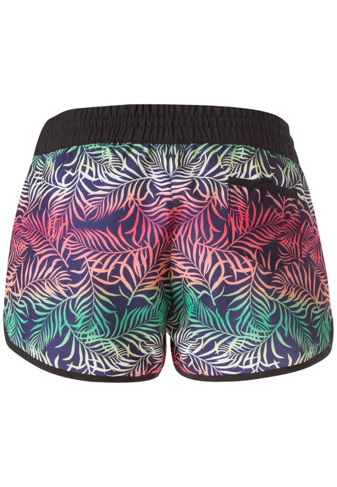 Badeshorts mit All-Over Blatt-Muster