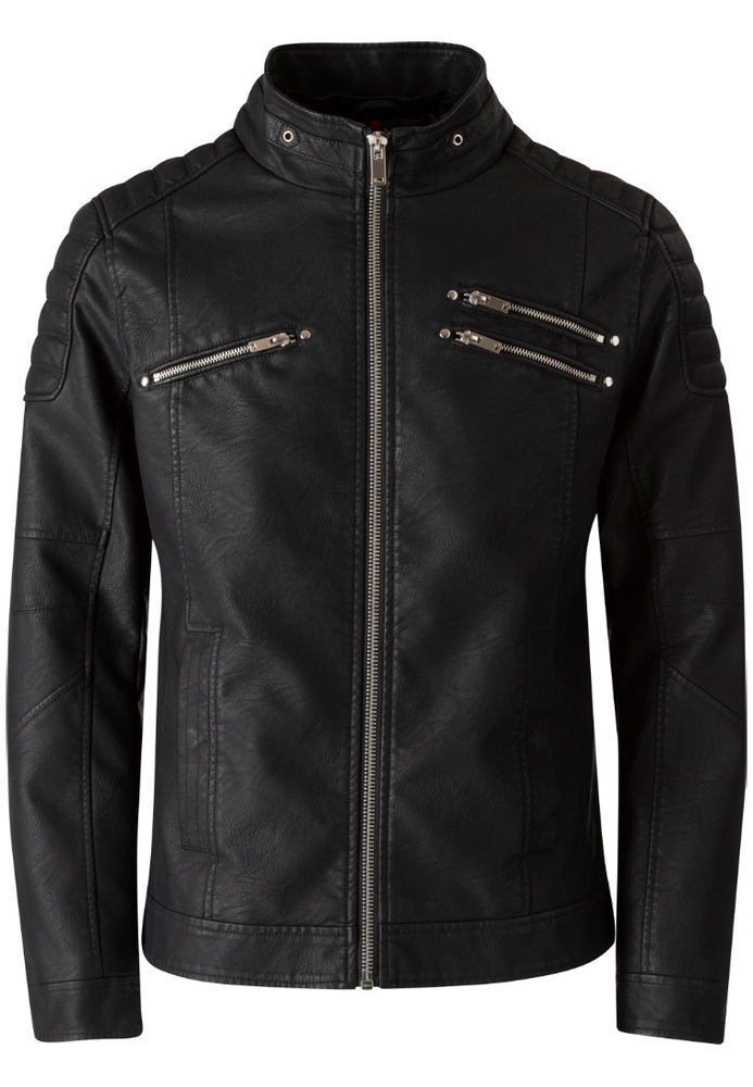 Bikerjacke aus Lederimitat