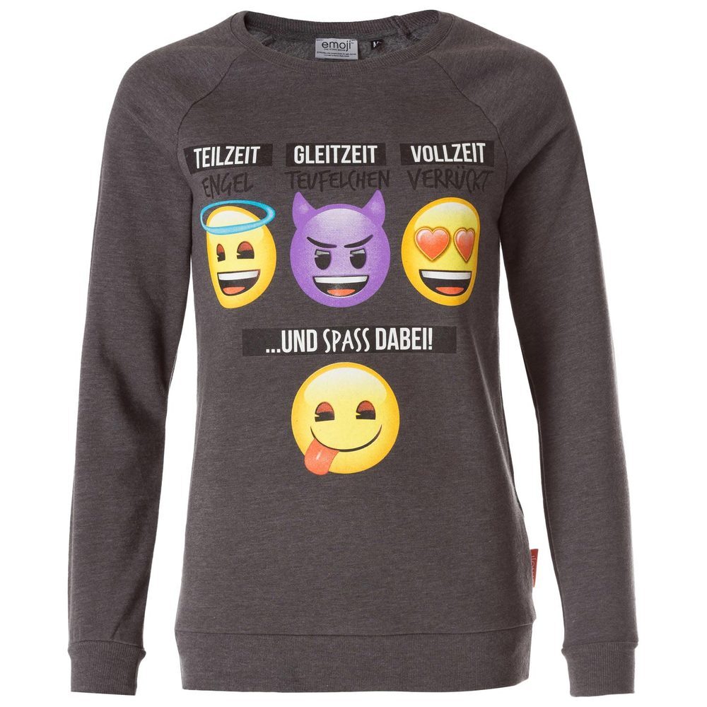 Sweatshirt mit Emoticons