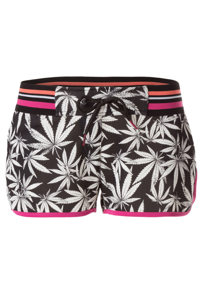 Shorts mit Hanf-Print