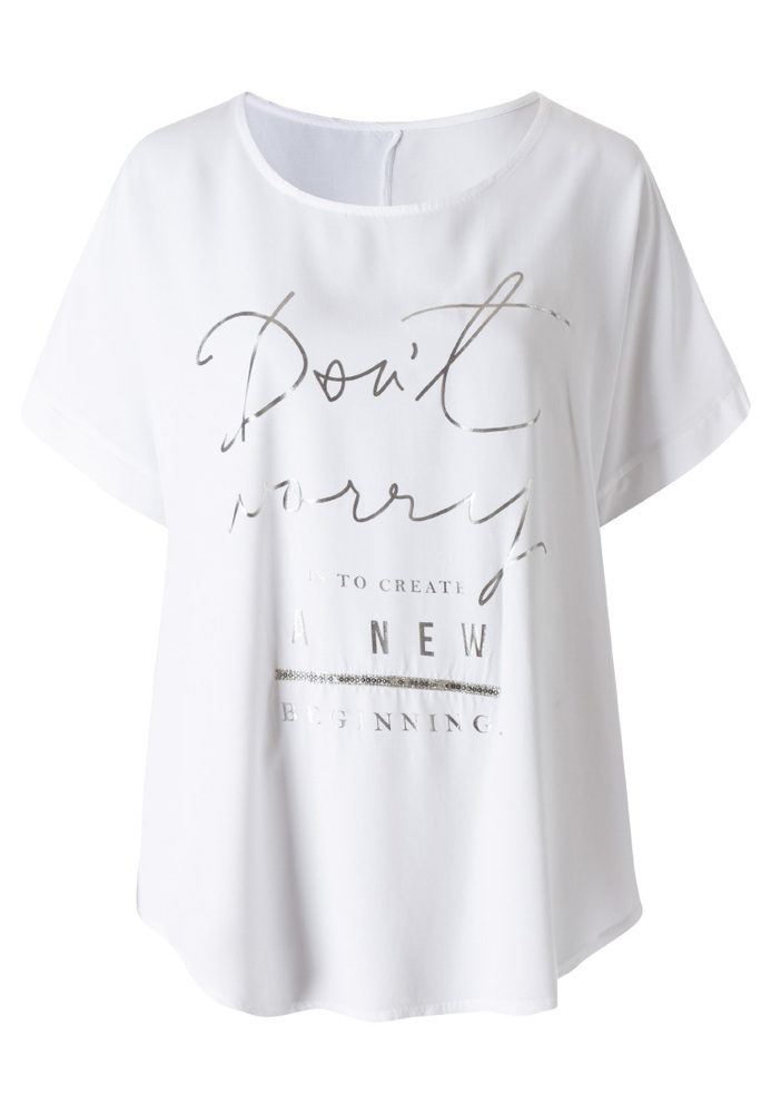 Loose-fit-Shirt mit Schriftzug-Print