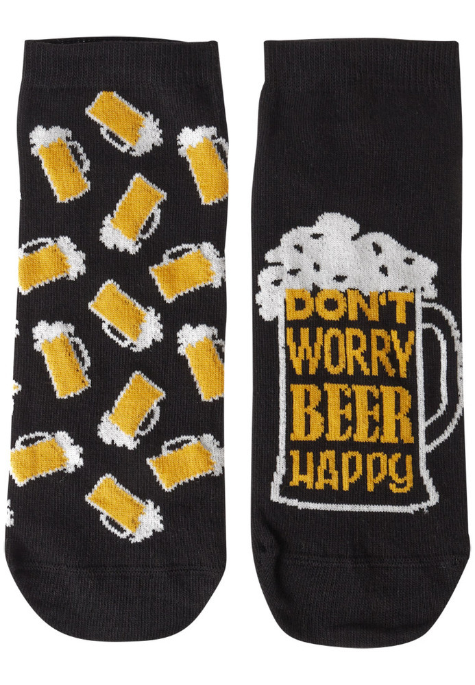 Sneaker-Socken mit Bier-Motiv