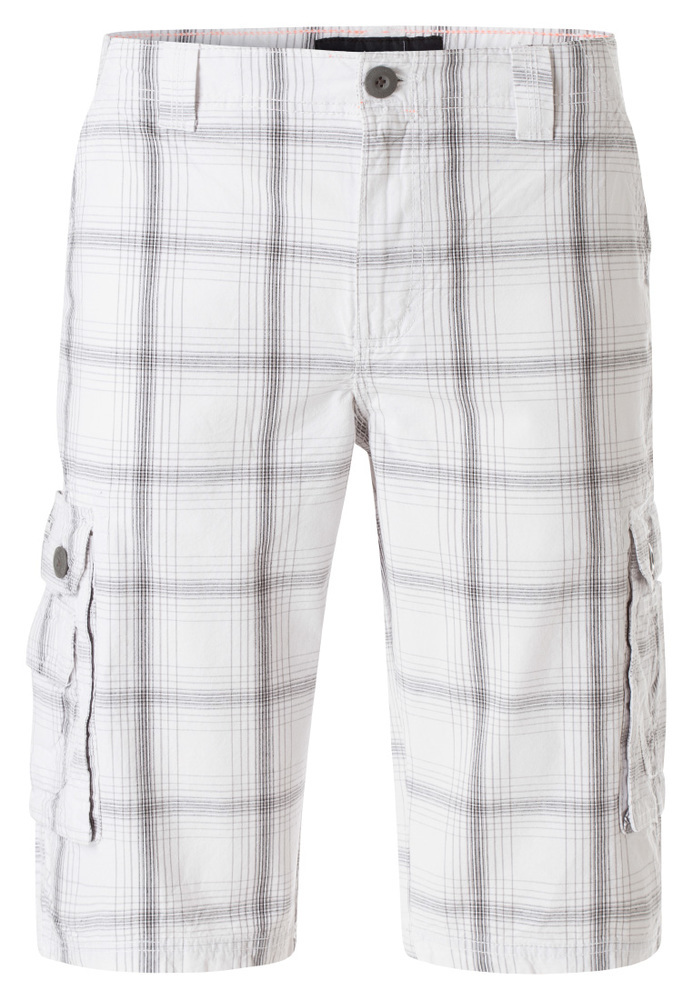 Chino-Shorts mit Karo-Muster