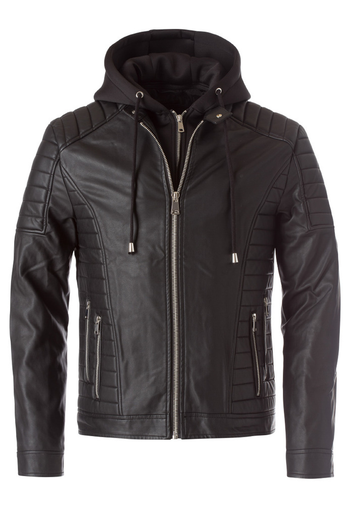 Bikerjacke aus Lederimitat