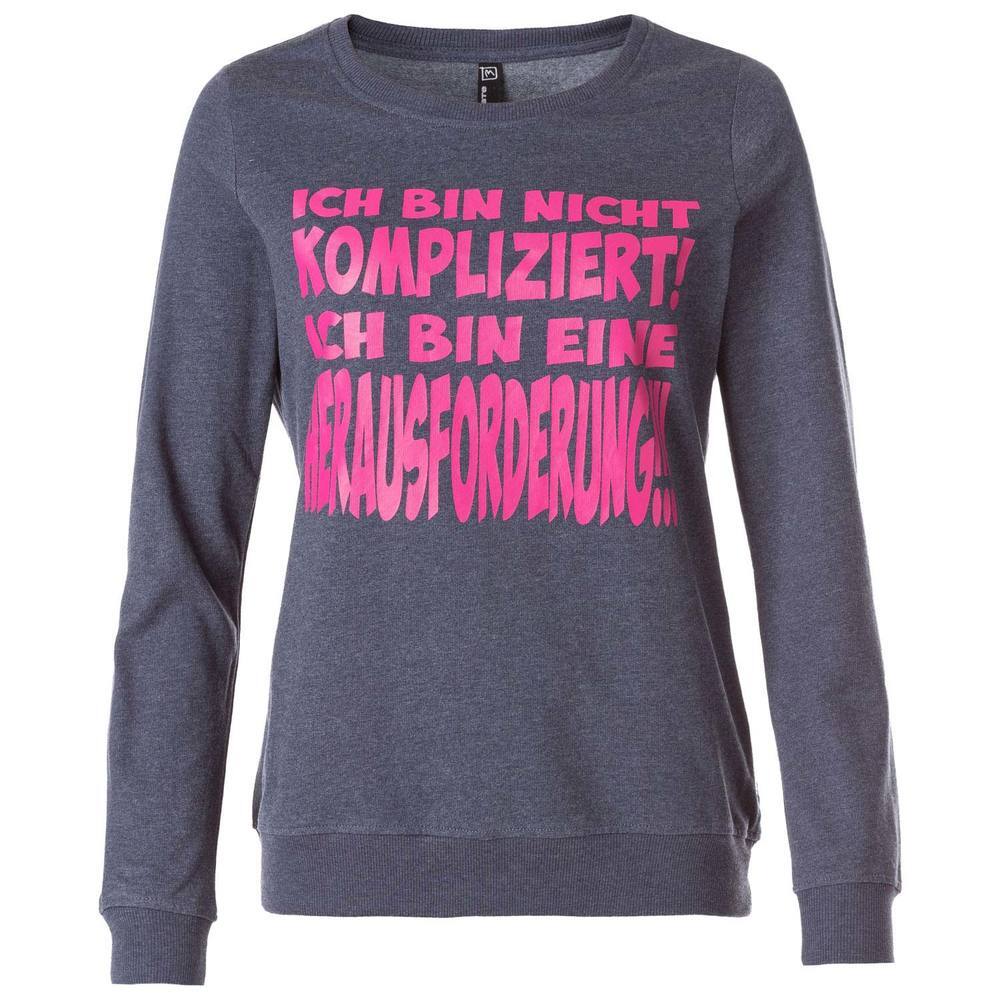 Sweatshirt mit Sprüche-Druck