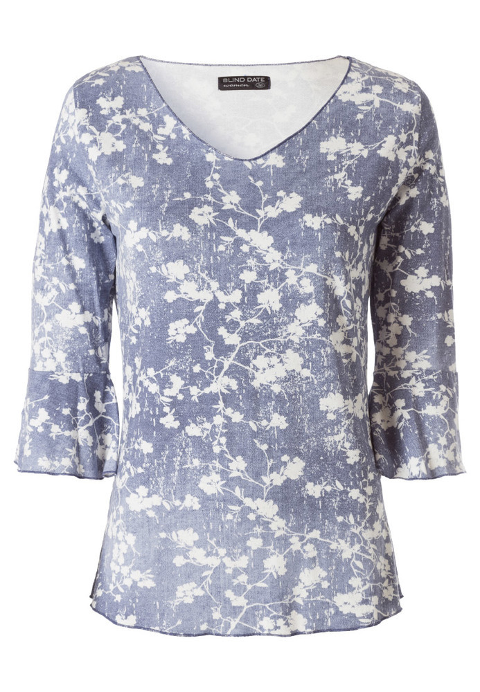 Basic Shirt mit Blumen-Print