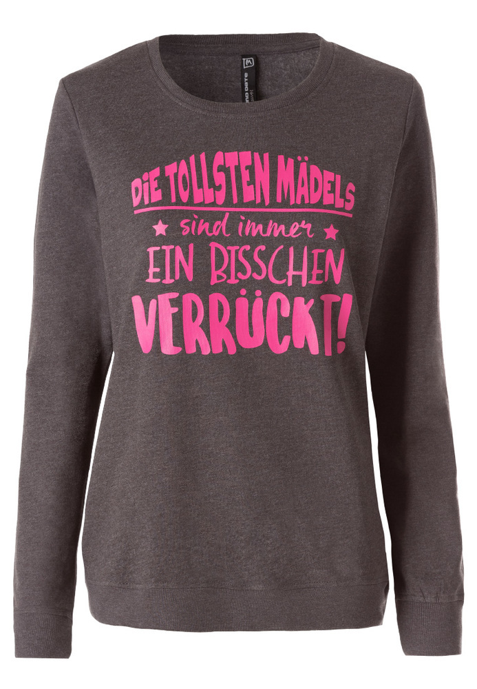 Sweatshirt mit Sprüche-Druck