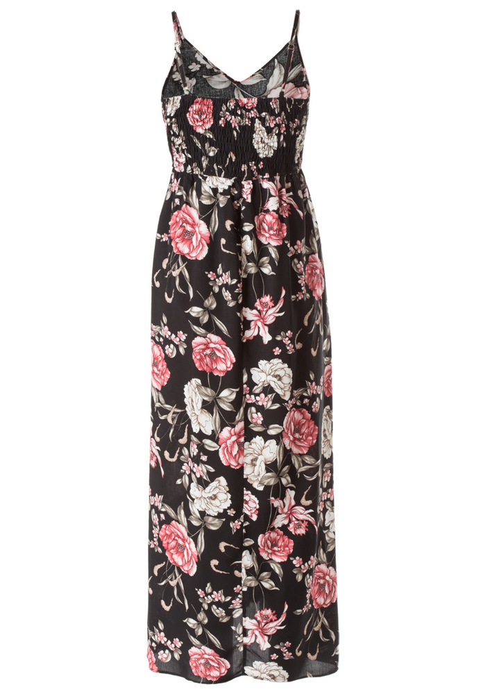 Maxikleid mit All-Over Blumen-Print