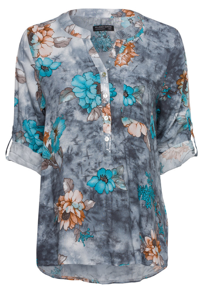 Tunika mit All-Over Blumen-Print