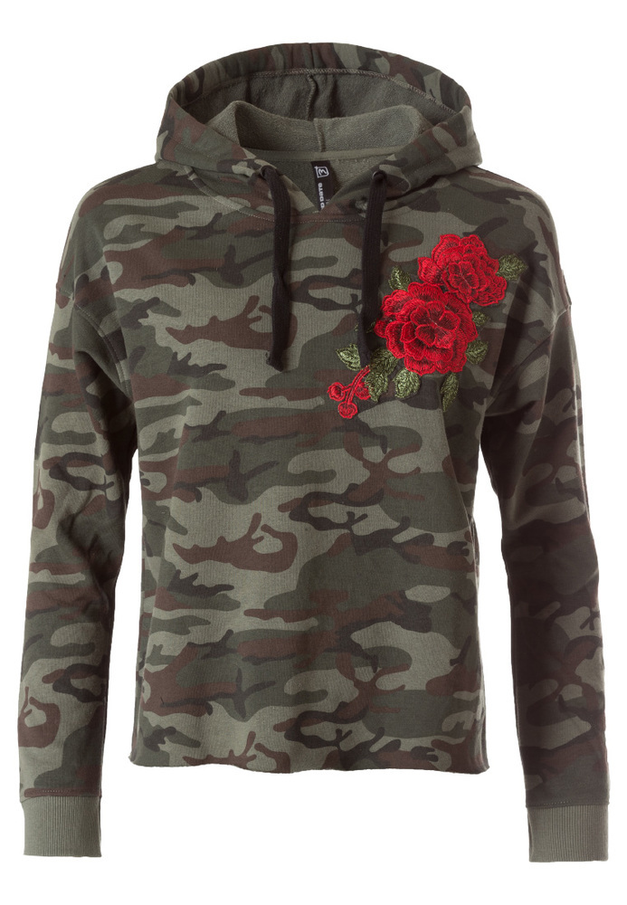 Camouflage Hoodie mit Stickerei