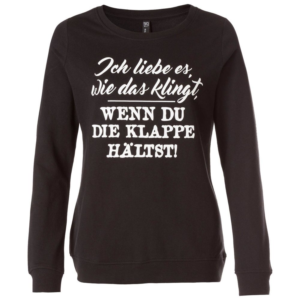 Sweatshirt mit Sprüche-Druck