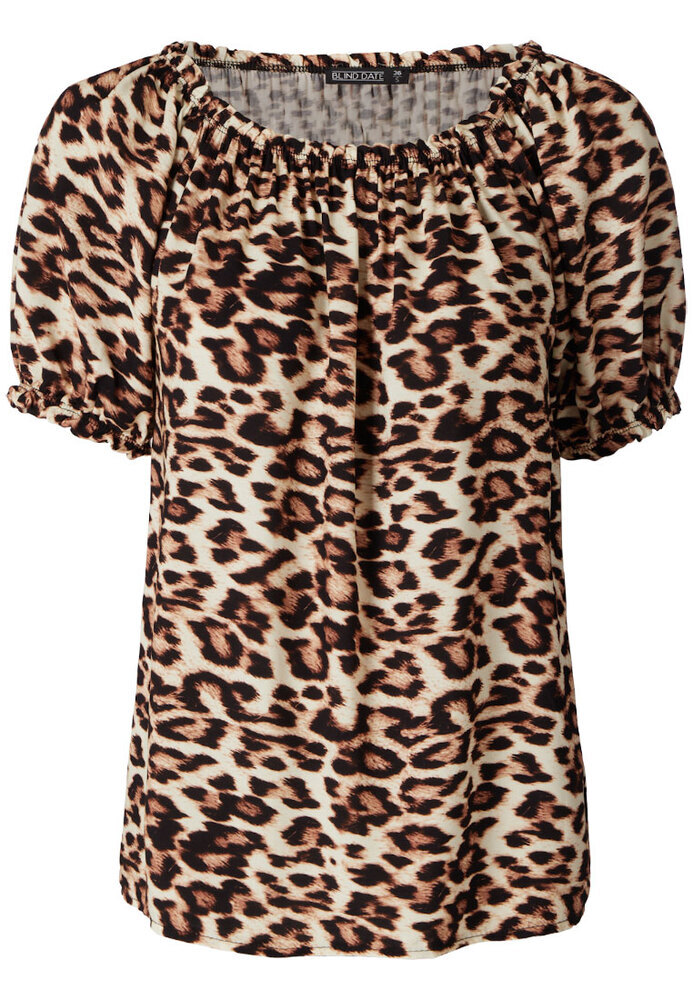 Carmen-Bluse mit Leo Muster