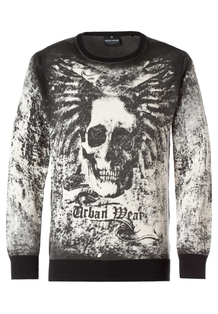 Pullover mit Totenkopf-Print