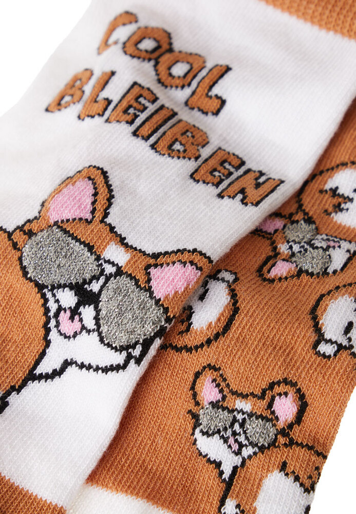 Sneaker-Socken mit Hündchen-Motiv