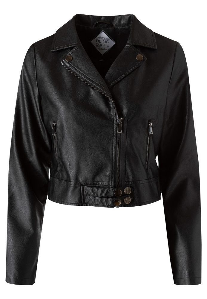 Bikerjacke aus Lederimitat