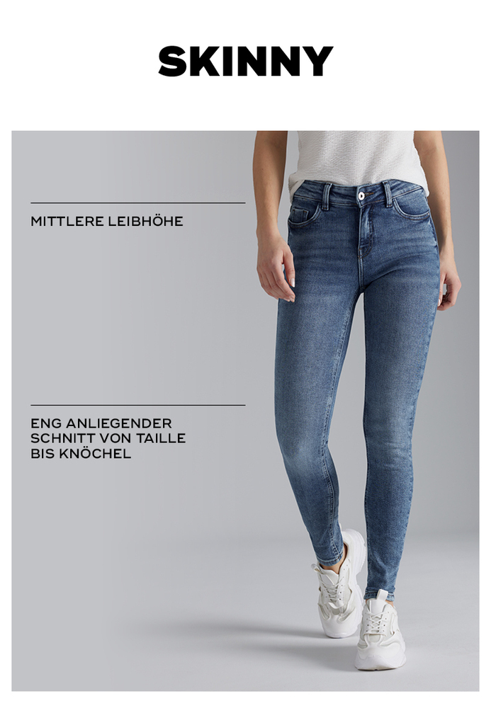 Skinny-Jeans mit Glitzer-Details