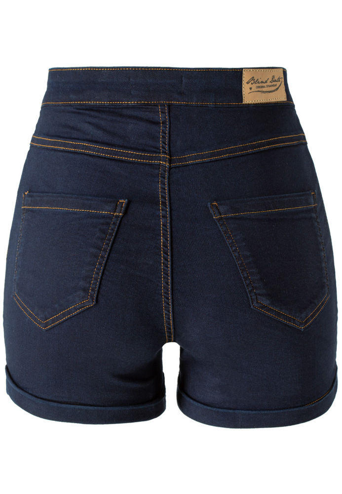 High Waist Jeans-Shorts